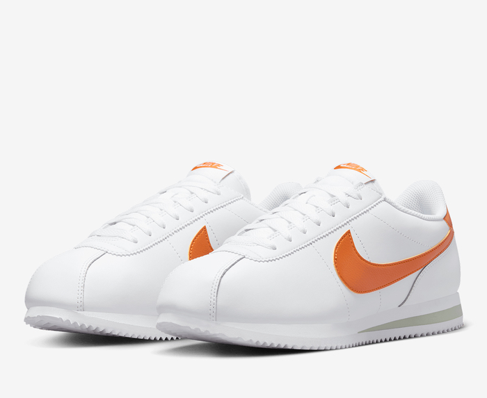 Nike cortez white store black orange