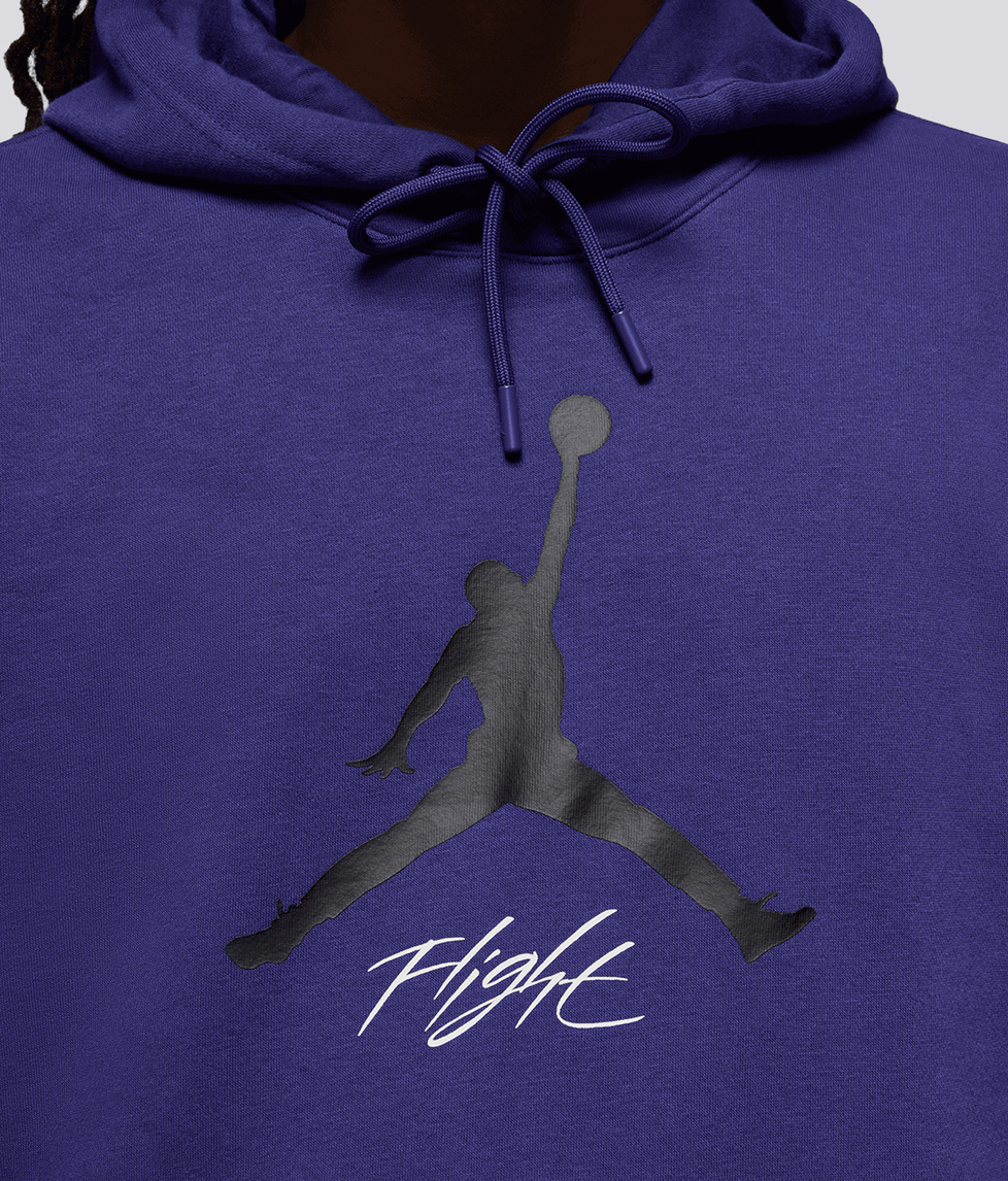 Jordan JORDAN ESSENTIALS FLEECE BASELINE HOODIE SKY J PURPLE BLACK VegNonVeg