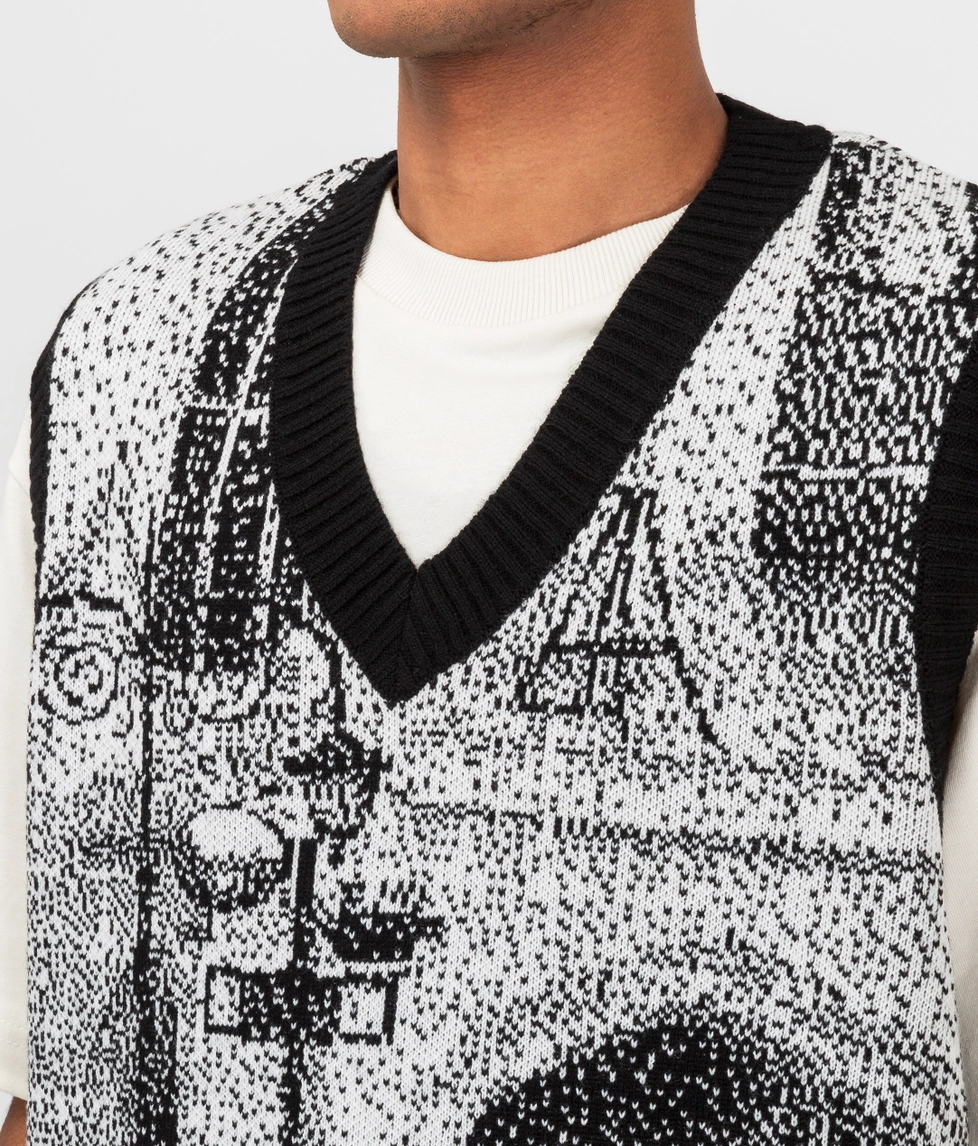 VegNonVeg - VEGNONVEG KNITTED VEST BLACK l Buy Unisex Vest Online