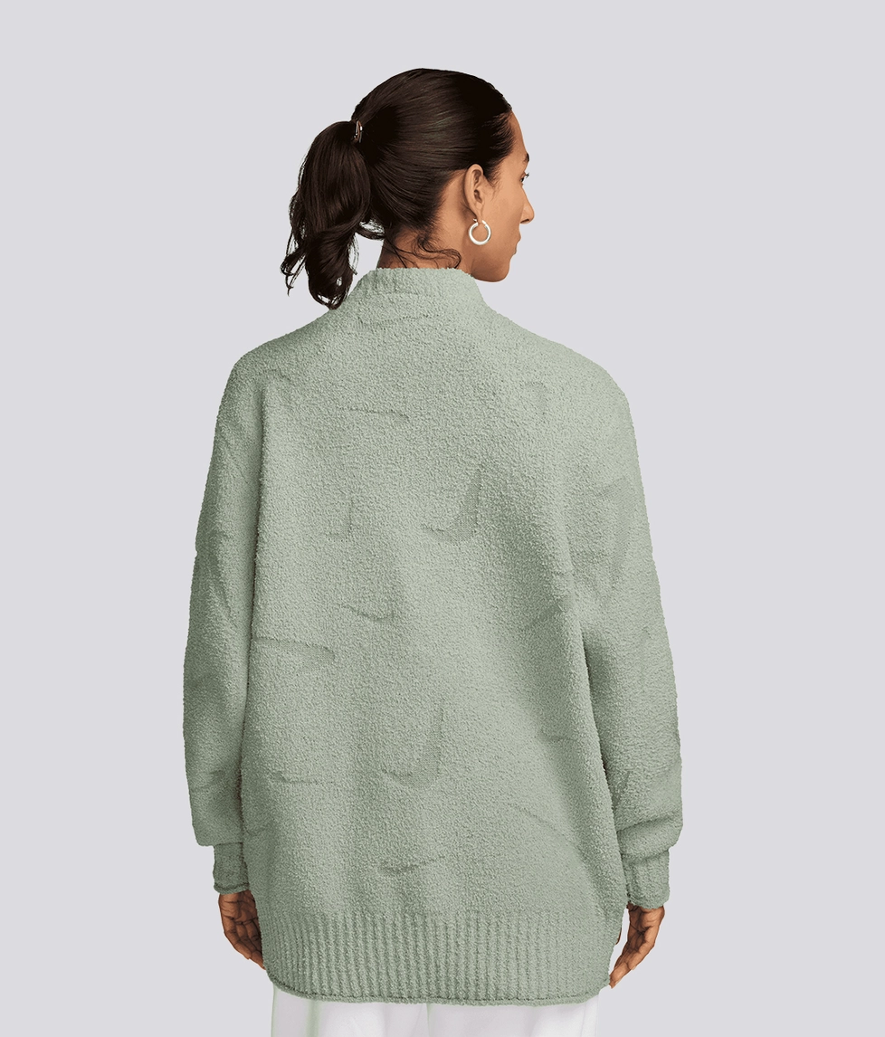 Nike - NIKE SPORTSWEAR PHOENIX COZY BOUCLE KNIT CARDIGAN JADE
