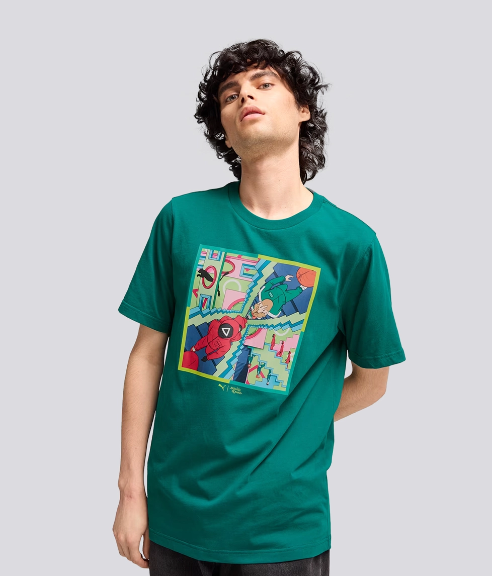 PUMA M SQUID GAME GRAPHIC TEE MINT TEA 国内発送 PUMA M SQUID GAME GRAPHIC TEE MINT TEA 国内発送 (PUMA/T
