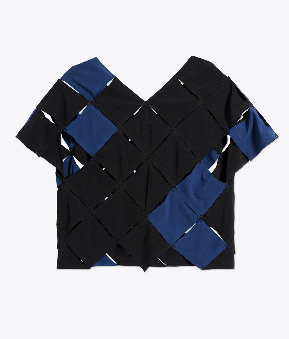 RU3⑅◡̈* Y-3 - Y-3 PUZZLE TOP DARK BLUE l Buy Women's Tee Online at