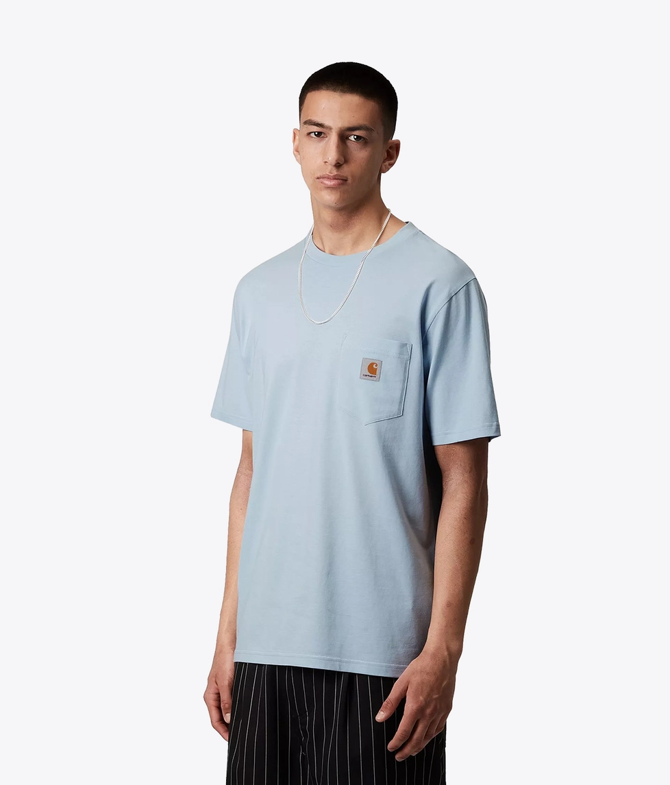 Carhartt WIP - CARHARTT WIP SHORT SLEEVE POCKET T-SHIRT AIR SKY l