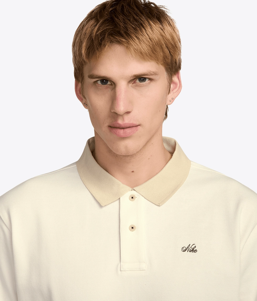 Nike - Nike Life Heavy Weight Short Sleeve Polo Sail/Light Khaki