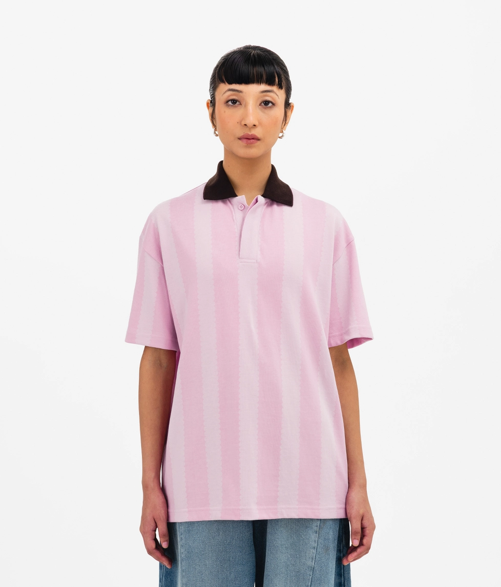 VegNonVeg - Veg Non Veg Printed Polo Shirt Pale Lilac | Buy Unisex