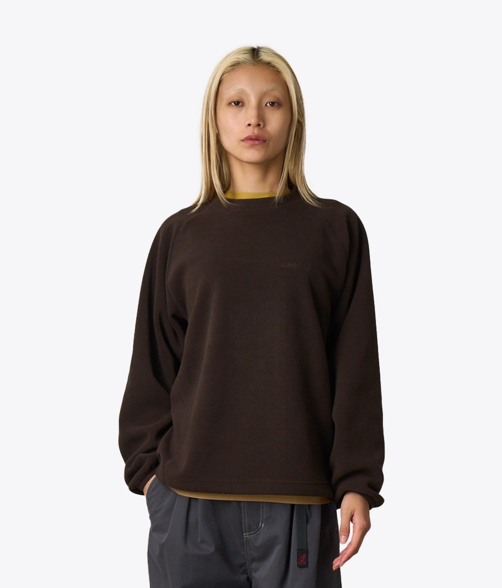 Gramicci - Gramicci Thermal Fleece Crew Tobacco | Buy Men's Jacket Online  At VegNonVeg
