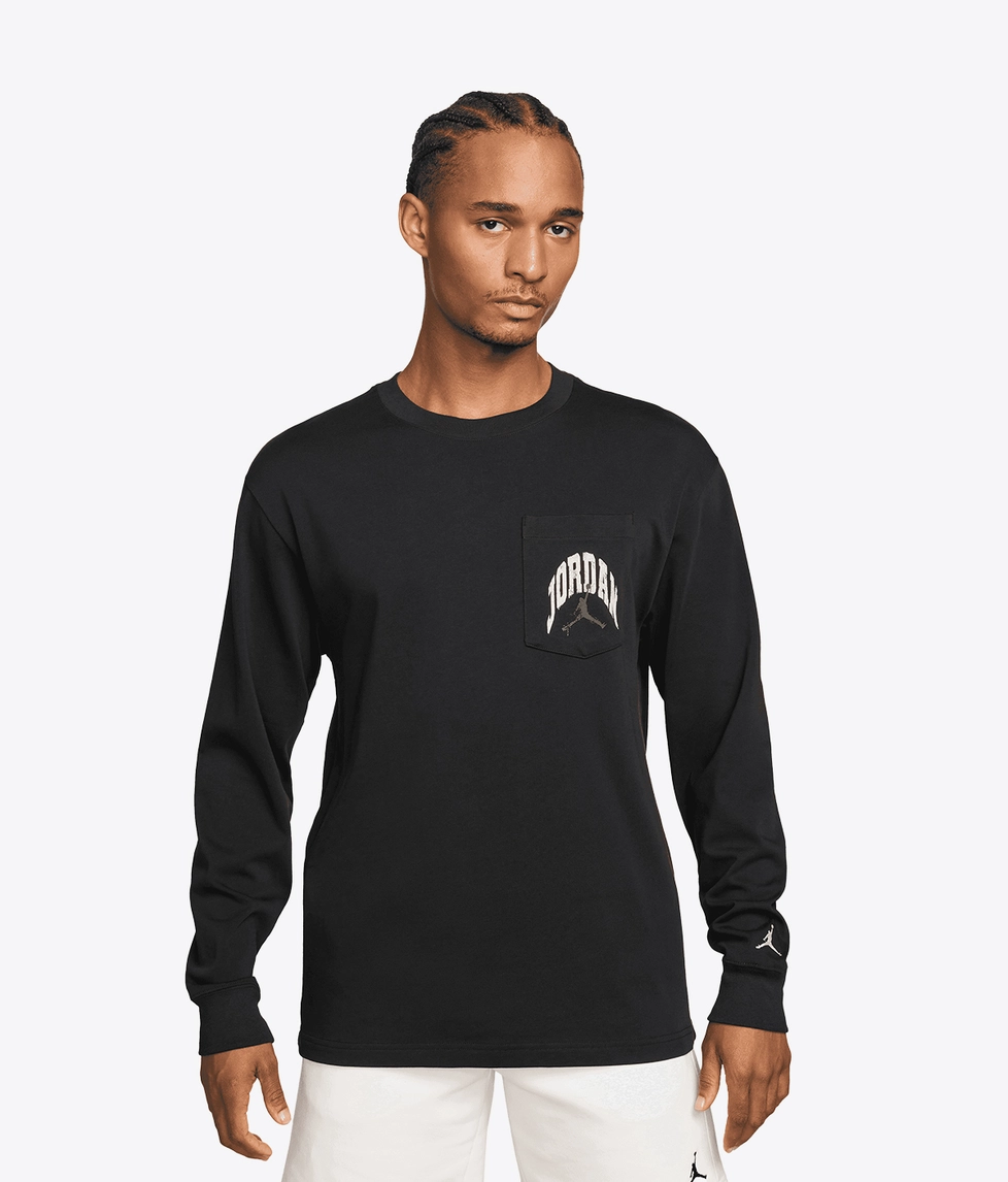 Jordan - BROOKLYN REALTREE LONG SLEEVE POCKET CREW T-SHIRT - VegNonVeg