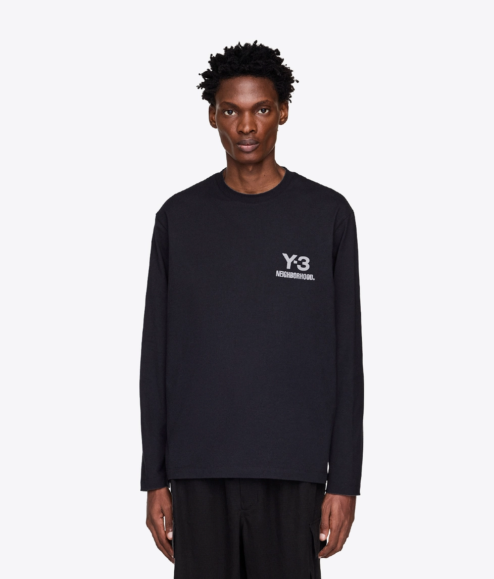 Y-3 - X NEIGHBORHOOD LOGO LONG SLEEVE TEE - VegNonVeg