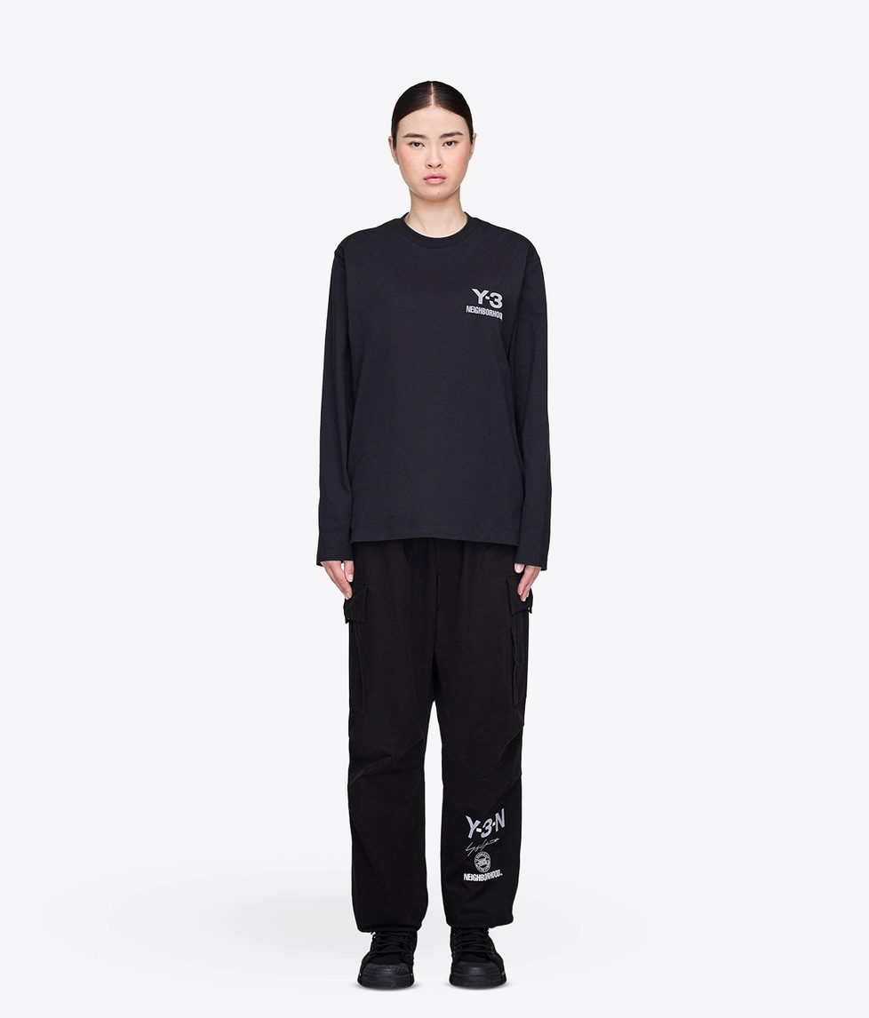 Y-3 - X NEIGHBORHOOD LOGO LONG SLEEVE TEE - VegNonVeg