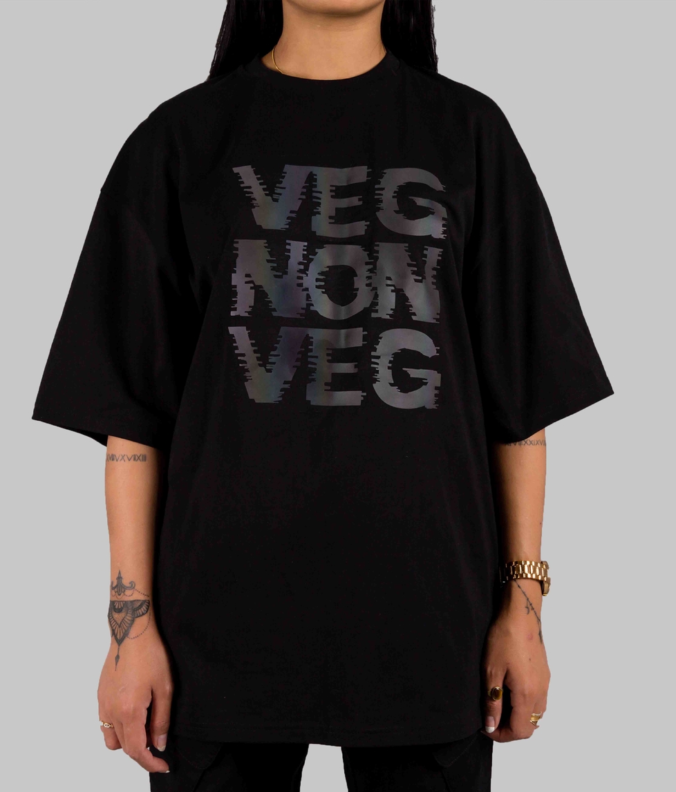 VegNonVeg - NEW ERA 'JUMBLE' T-SHIRT 'WHITE' - VegNonVeg