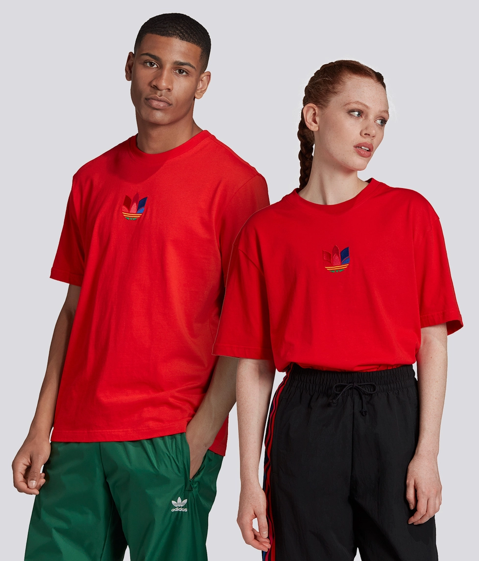 Adidas Originals - 3D TREFOIL TEE 'ACTIVE RED' - VegNonVeg