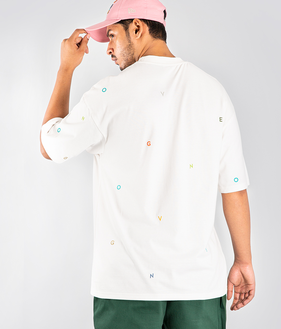 VegNonVeg - NEW ERA 'JUMBLE' T-SHIRT 'WHITE' - VegNonVeg