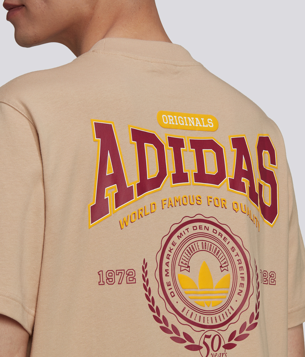 Adidas Originals VARSITY LOOSE TEE MAGIC BEIGE VegNonVeg