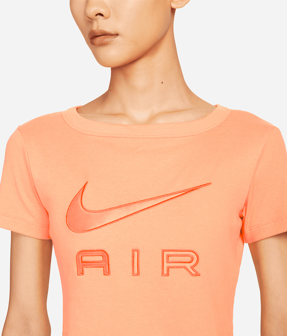 Nike crop hot sale top orange