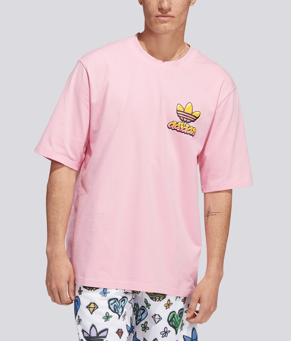 Light pink cheap adidas t shirt