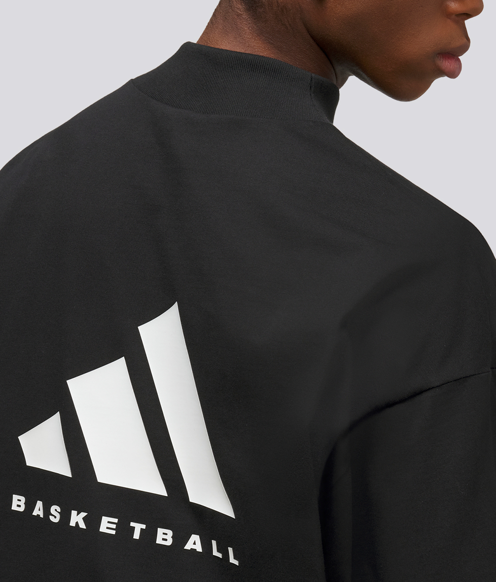 Adidas Originals - BASKETBALL LONG SLEEVE TEE 'BLACK' - VegNonVeg